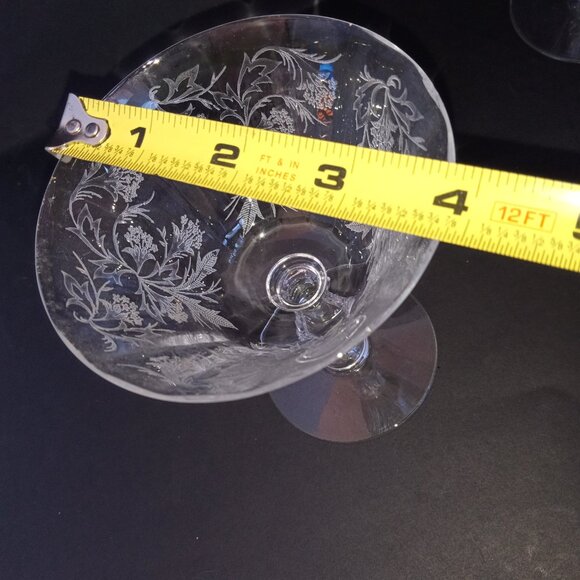 Vintage FOSTORIA "Heather" Crystal Wine Goblets -- Lot of 6 - Picture 6 of 7